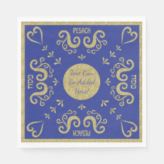 Passover White Standard Napkins Guld Elegant Pappersservett