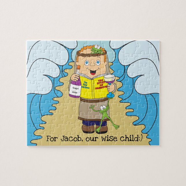 Passover Wise Child Puzzle för barn Pussel (Horisontell)