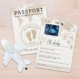 Passport Baby Shower-inbjudan - resetema Inbjudningar