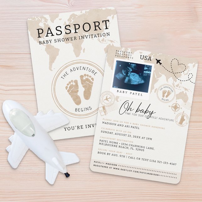 Passport Baby Shower-inbjudan - resetema Inbjudningar (Passport Baby Shower Invitation)