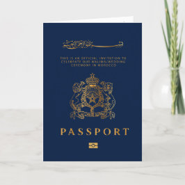Passport Destinations Wedding Faux guld inbjudan
