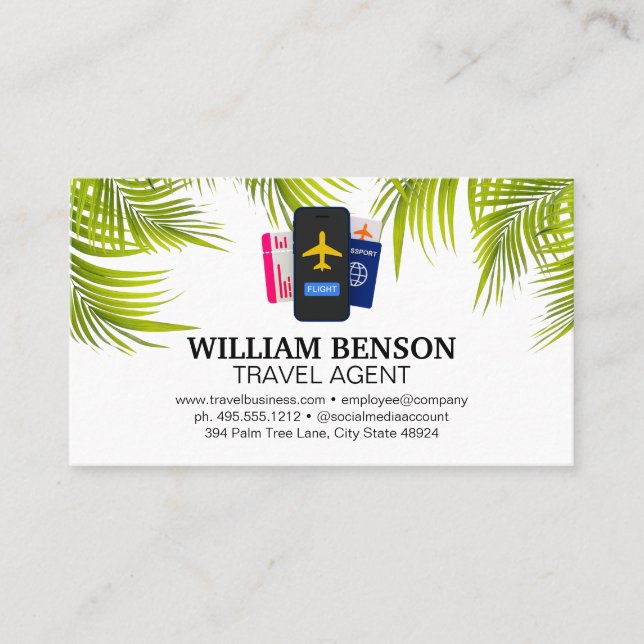 Passport Flygplan Biljett | Resevakuering (Framsida)