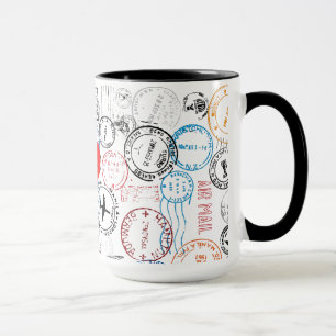Passport Frimärke Travel Design Mugg