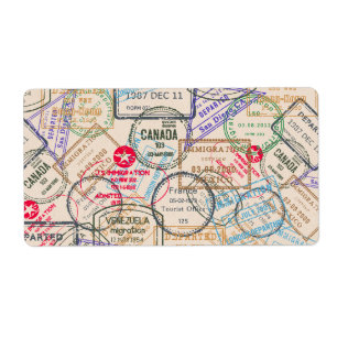 Passport Frimärke Travel Fraktsedel