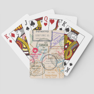 Passport Frimärke Travel Kortlek