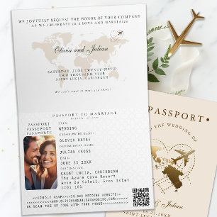 Passport St. Lucia Caribbean Destination Wedding Inbjudan