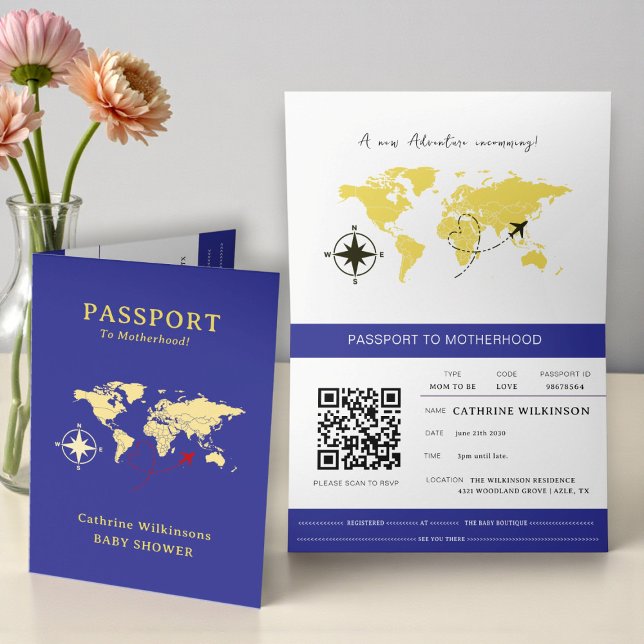 Passport To Motherhood Baby Shower Adventure  Meddelande (Skapare uppladdad)