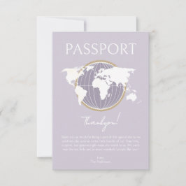 Passport Travel Baby Shower - tackkort Tack Kort