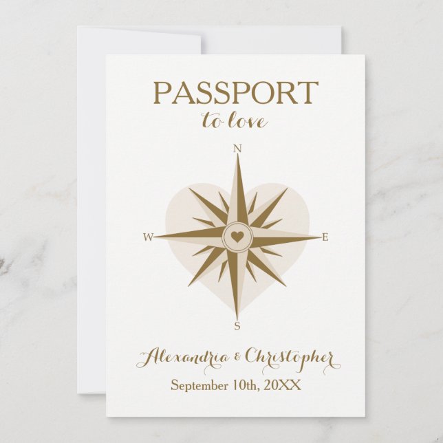 Passport Wedding-inbjudan - Destination Travel The Inbjudningar (Baksida)