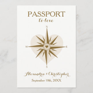 Passport Wedding-inbjudan - Destination Travel The Inbjudningar