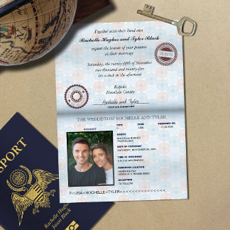 Passport Wedding-inbjudan Inbjudningar