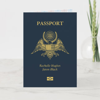 Passport Wedding-inbjudningskort Kort