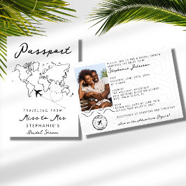 Passresenärsmiss till Mrs Photo Möhippa Inbjudningar