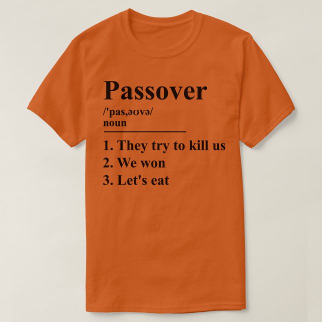 Passsover-definition T Shirt (Design framsida)