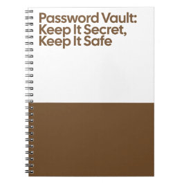 Password Vault Secret Notebook Anteckningsbok