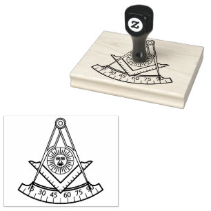 Past Master Frimureri Fyrkant Kompass Masonic Stämpel