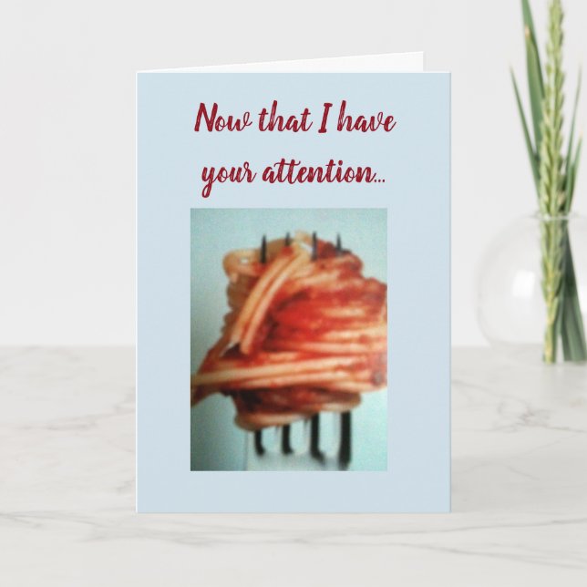 PASTA ÄLSKARE ***BRODERS BIRTHDAY*** KORT (Framsida)