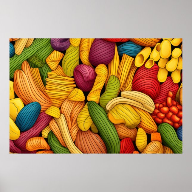 Pasta art background  LARGE Poster (Framsidan)