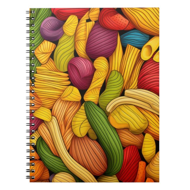 Pasta art-bakgrund anteckningsbok (Framsidan)