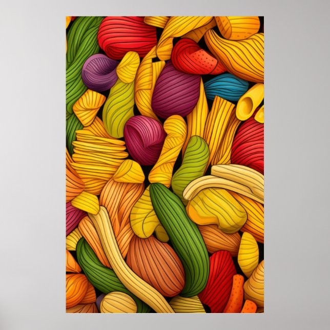 Pasta art-bakgrund poster (Framsidan)