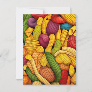 Pasta art-bakgrund vykort