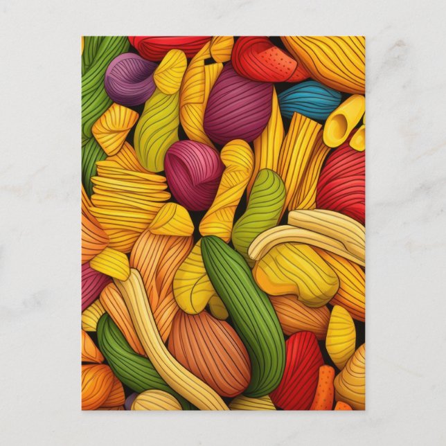 Pasta art-bakgrund vykort (Framsida)