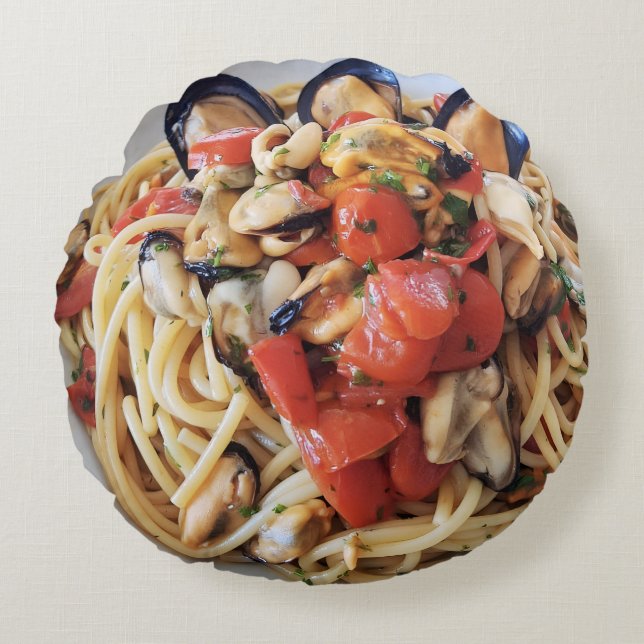 Pasta Art Dekorativ kudde - Realistiskt italienskt (Framsidan)