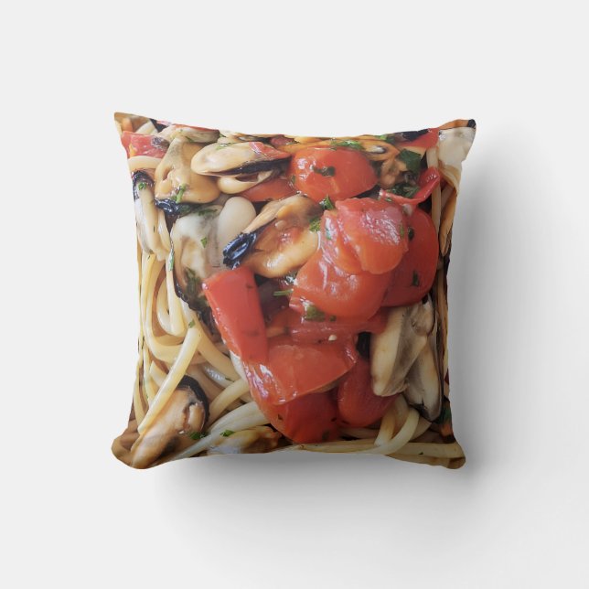 Pasta Art Dekorativ kudde - Realistiskt italienskt (Framsida)