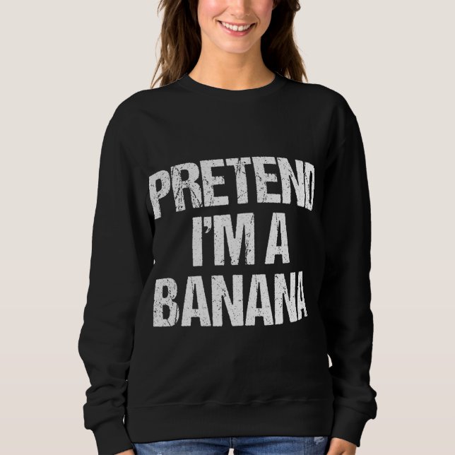 Påstå att jag är en Banana Funny Lazy Halloween Co T Shirt (Framsida)
