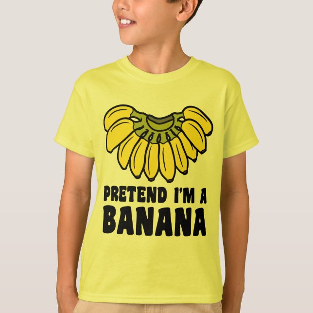 Påstå att jag är en banana lazy Halloween-kostym T Shirt (Framsida)