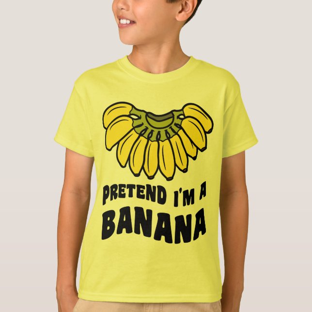 Påstå att jag är en banana lazy Halloween-kostym T Shirt (Framsida)