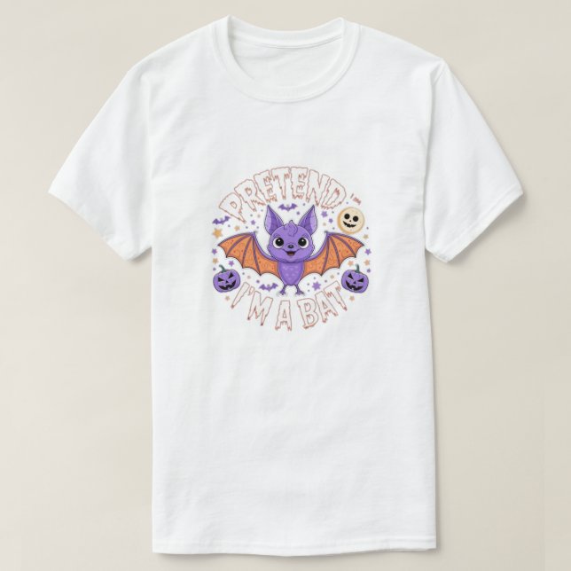 Påstå att jag är en BaTee Easy Halloween Costume T Shirt (Design framsida)