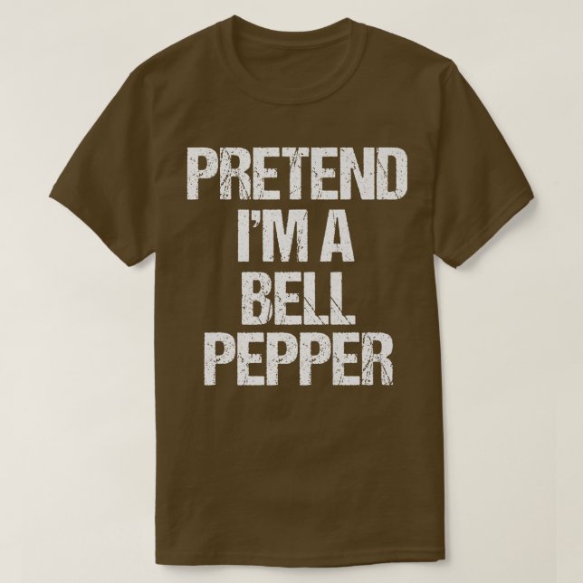 Påstå att jag är en Bell Pepper Costume Funny Lazy T Shirt (Design framsida)