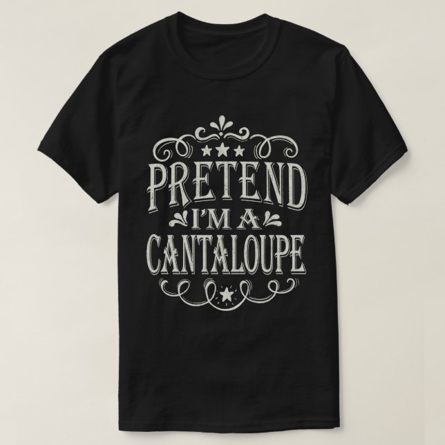 Påstå att jag är en Cantaloupe Easy Halloween Cost T Shirt (Design framsida)