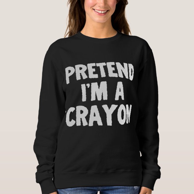 Påstå att jag är en Crayon Funny Halloween Costume T Shirt (Framsida)