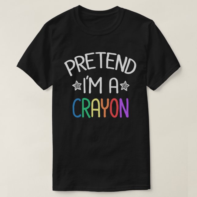 Påstå att jag är en Crayon-sluss lätt Halloween-ko T Shirt (Design framsida)