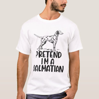 Påstå att jag är en Dalmatian Halloween Costume Vu T Shirt