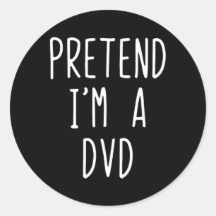 Påstå att jag är en dvd Costume Halloween Funny La Runt Klistermärke