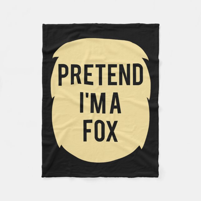 Påstå att jag är en Fox Costume Funny Halloween Pa Fleecefilt (Framsidan)