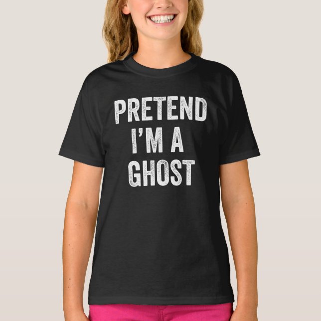 Påstå att jag är en Ghost Cute Kids Halloween Cost T Shirt (Framsida)