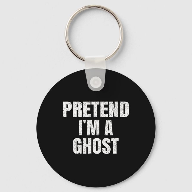 Påstå att jag är en Ghost Lazy Easy Halloween Fami Nyckelring (Framsida)