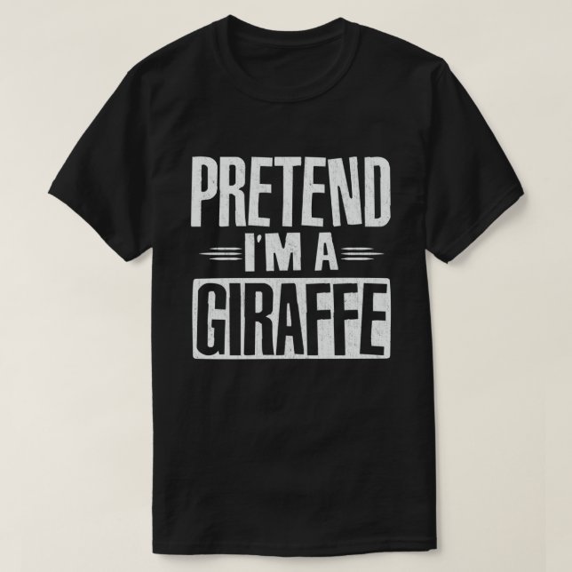 Påstå att jag är en Giraffe Easy Lazy Halloween Co T Shirt (Design framsida)