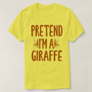 Påstå att jag är en Giraffe Easy Lazy Halloween Co T Shirt