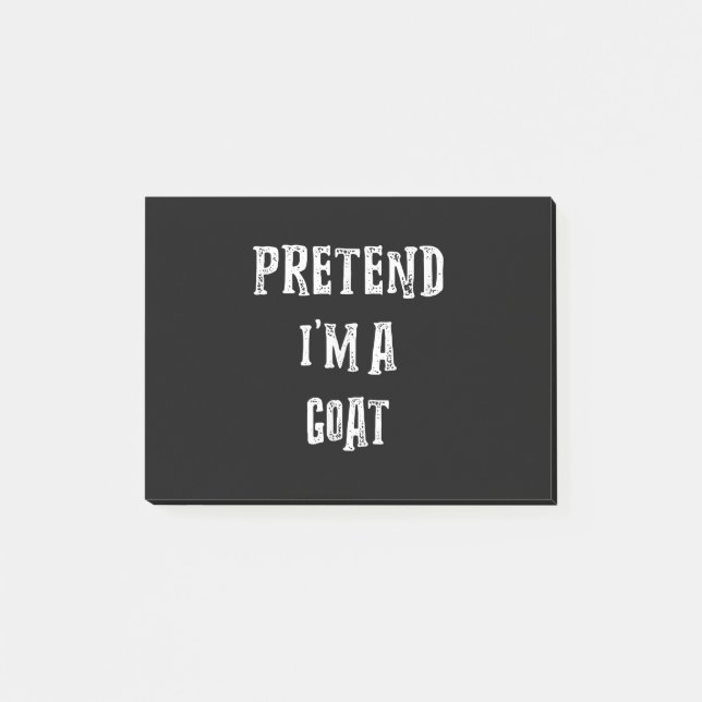 Påstå att jag är en goat Halloween Costume Post-it Block (Framsida)