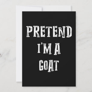 Påstå att jag är en goat Halloween Costume Spara Datumet