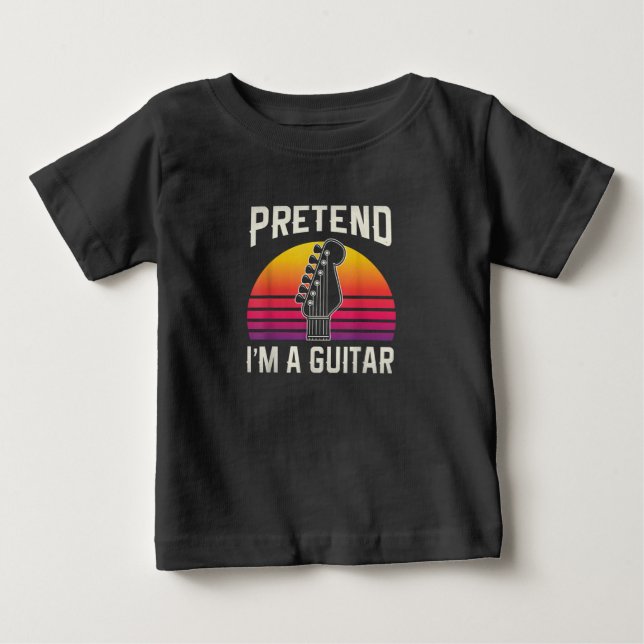 Påstå att jag är en Guitar Funny Costume Gift T Shirt (Framsida)
