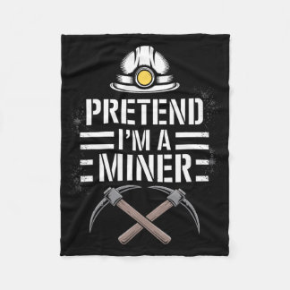 Påstå att jag är en Miner Halloween Costume Miner Fleecefilt