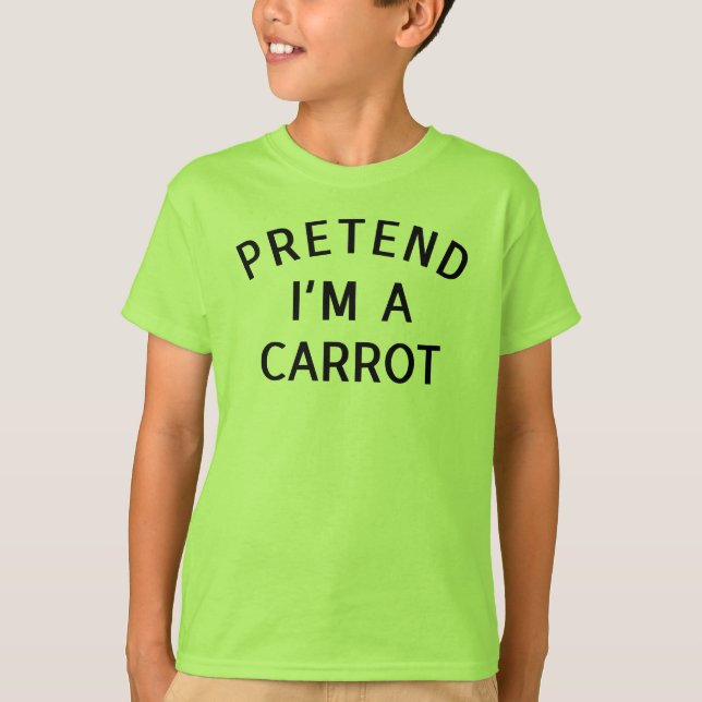 Påstå att jag är en morot party Halloween Costume T Shirt (Framsida)