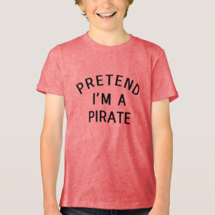 Påstå att jag är en Pirat Halloween Matching Costu T Shirt