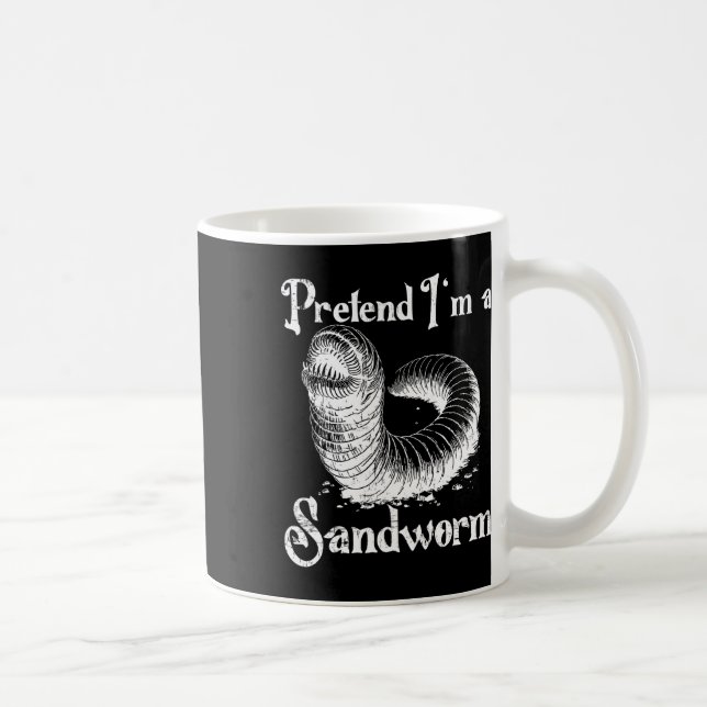 Påstå att jag är en Sandworm Funny Halloween Costu Kaffemugg (Höger)